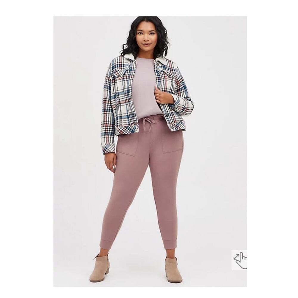 Torrid Mauve Purple Ultra Soft Fleece Classic Fit Jogger Sz.3 NWT